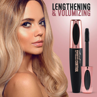 Secret Xpress Control Silk Fiber Mascara 4D – Lengthening & Thickening, Long Lasting & Smudge-Proof (2-Pack, Black) Avelisse