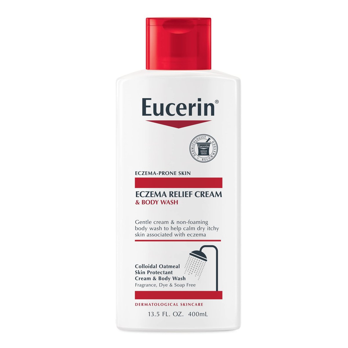 Eucerin Eczema Relief Cream & Body Wash Set – Colloidal Oatmeal Skin Protectant, 2-Pack (13.5 Fl Oz Body Wash + 5 Oz Cream) Avelisse