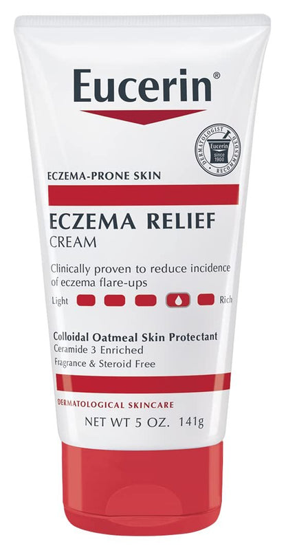 Eucerin Eczema Relief Cream & Body Wash Set – Colloidal Oatmeal Skin Protectant, 2-Pack (13.5 Fl Oz Body Wash + 5 Oz Cream) Avelisse