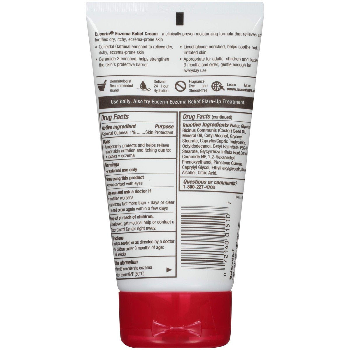 Eucerin Eczema Relief Cream & Body Wash Set – Colloidal Oatmeal Skin Protectant, 2-Pack (13.5 Fl Oz Body Wash + 5 Oz Cream) Avelisse