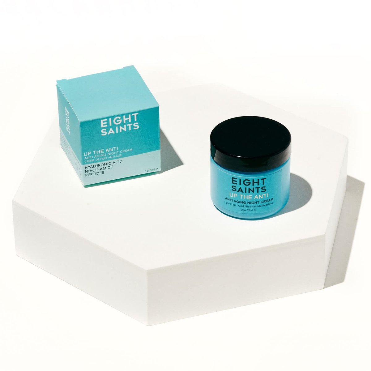 Eight Saints Up the Anti Night Cream – Anti-Aging Face Moisturizer with Hyaluronic Acid, Niacinamide & Peptides for Fine Lines and Wrinkles, 2 oz Avelisse