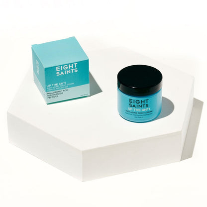 Eight Saints Up the Anti Night Cream – Anti-Aging Face Moisturizer with Hyaluronic Acid, Niacinamide & Peptides for Fine Lines and Wrinkles, 2 oz Avelisse