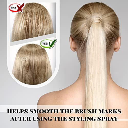 2 Pcs Black Smoothing and Sectioning Brush Set - Double-Sided Comb for Edge Teasing, Parting, and Ballroom Dancing Hairstyling Avelisse