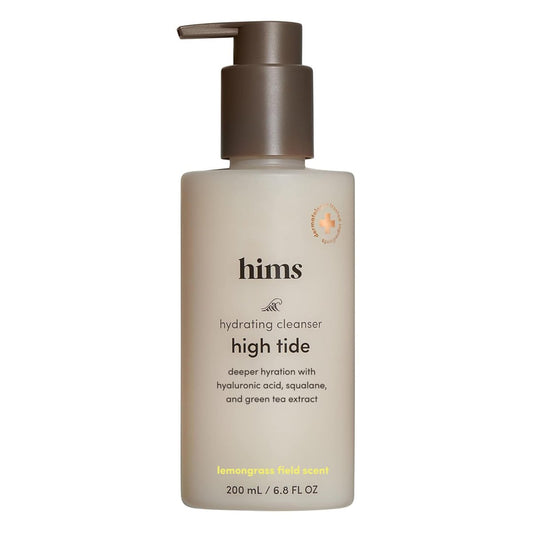 Hims High Tide Hydrating Daily Cleanser with Hyaluronic Acid & Squalane - Moisturizing, Non-Stripping, pH Balanced, Sulfate-Free Facial Cleanser - 6.8 Fl Oz