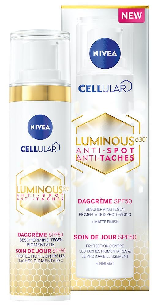 NIVEA Cellular Luminous630 Daily Brightening Fluid 40 ml – Advanced Dark-Spot Correcting Moisturizer with Hyaluronic Acid and Vitamin E for Smoother, More Radiant and Even-Looking Skin Avelisse