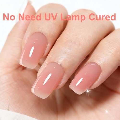 AZUREBEAUTY Dip Powder Set 6 Pcs Translucent Nude Pink Sheer Color - Natural Clear Dipping Powder Milky Jelly Effect for French Nail Art, Starter Manicure Salon DIY at Home - görsel 4