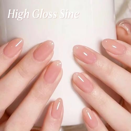 AZUREBEAUTY Dip Powder Set 6 Pcs Translucent Nude Pink Sheer Color - Natural Clear Dipping Powder Milky Jelly Effect for French Nail Art, Starter Manicure Salon DIY at Home - görsel 6