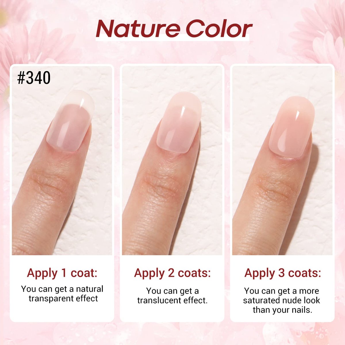 AZUREBEAUTY Dip Powder Set 6 Pcs Translucent Nude Pink Sheer Color - Natural Clear Dipping Powder Milky Jelly Effect for French Nail Art, Starter Manicure Salon DIY at Home - görsel 13