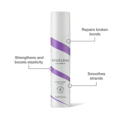 Bouclème Protein Booster - Power Up Your Curls - Enhance Elasticity and Protect Against Breakage - 99% Naturally Derived Ingredients and Vegan - 1 fl oz Avelisse