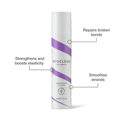 Bouclème Protein Booster - Power Up Your Curls - Enhance Elasticity and Protect Against Breakage - 99% Naturally Derived Ingredients and Vegan - 1 fl oz Avelisse