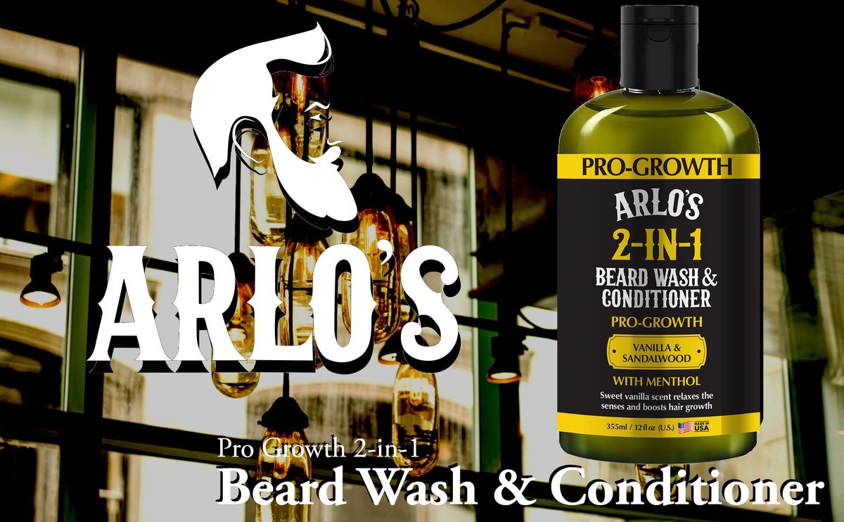 Arlo's Pro-Growth 2-in-1 Beard Wash and Conditioner - Vanilla Sandalwood with Menthol, 12 oz - görsel 11