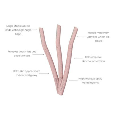 Jenny Patinkin Dermaplaning Tool Set (3 Pieces) - Professional Facial Razor for Women, Exfoliating Face Shaver for Peach Fuzz Removal & Smooth Skin Avelisse