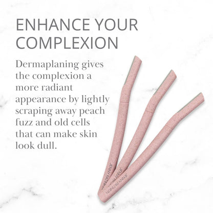 Jenny Patinkin Dermaplaning Tool Set (3 Pieces) - Professional Facial Razor for Women, Exfoliating Face Shaver for Peach Fuzz Removal & Smooth Skin Avelisse