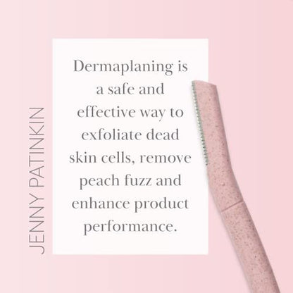 Jenny Patinkin Dermaplaning Tool Set (3 Pieces) - Professional Facial Razor for Women, Exfoliating Face Shaver for Peach Fuzz Removal & Smooth Skin Avelisse