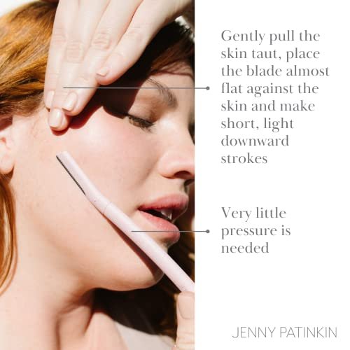 Jenny Patinkin Dermaplaning Tool Set (3 Pieces) - Professional Facial Razor for Women, Exfoliating Face Shaver for Peach Fuzz Removal & Smooth Skin Avelisse
