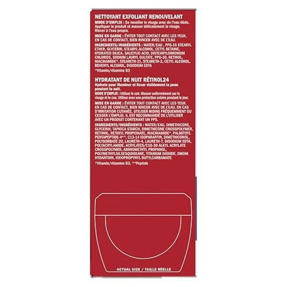 Olay Retinol 24 Duo Pack: Fragrance-Free Exfoliating Cleanser & Night Moisturizer Avelisse
