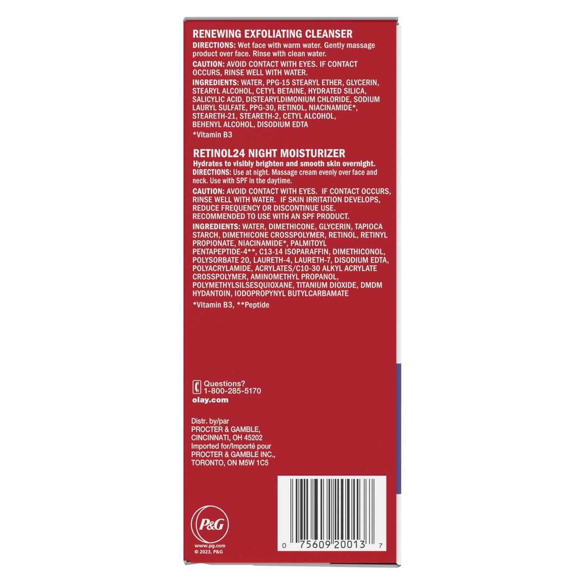 Olay Retinol 24 Duo Pack: Fragrance-Free Exfoliating Cleanser & Night Moisturizer Avelisse