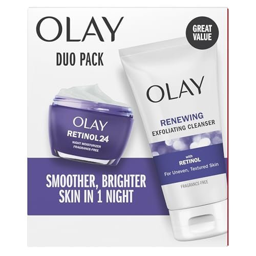Olay Retinol 24 Duo Pack: Fragrance-Free Exfoliating Cleanser & Night Moisturizer Avelisse