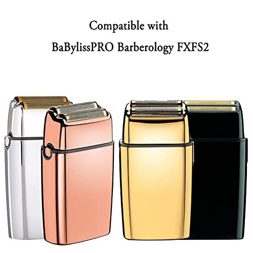 Replacement Foil & Cutters Compatible with BaBylissPRO FXFS2 FXFS2G Double Foil Shaver – Silver - görsel 10