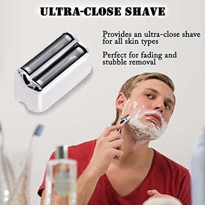 Replacement Foil & Cutters Compatible with BaBylissPRO FXFS2 FXFS2G Double Foil Shaver – Silver