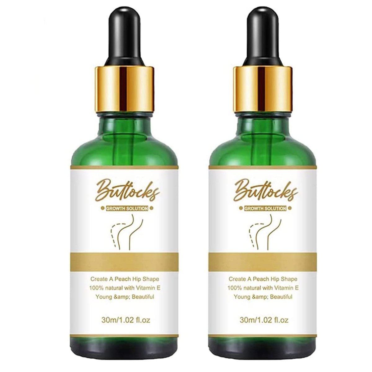 2pc Hiplift Buttocks Essential Oil - Natural – Natural Herbal Formula: Infused with carefully selected botanical – Image 1