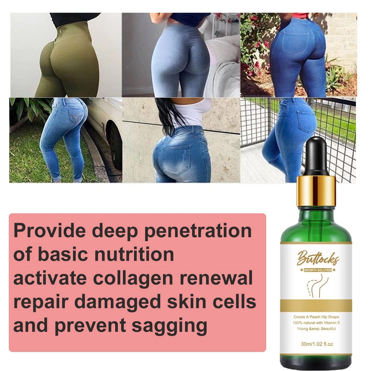 2pc Hiplift Buttocks Essential Oil - Natural – Pleasant Aroma: The natural herbal scent provides a soothing – Image 5