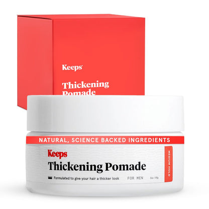 Keeps Thickening Pomade for Men – Matte Finish Medium Hold Styling Pomade with Biotin – Fuller, Thicker Looking Hair – Ethanol & Propylene Glycol Free – Travel Size 3 Oz Avelisse