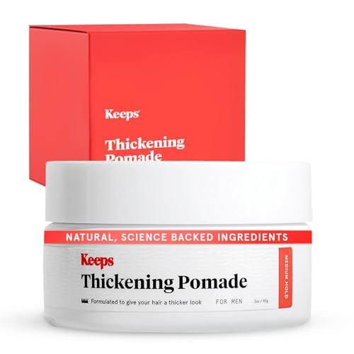 Keeps Thickening Pomade for Men – Matte Finish Medium Hold Styling Pomade with Biotin – Fuller, Thicker Looking Hair – Ethanol & Propylene Glycol Free – Travel Size 3 Oz Avelisse