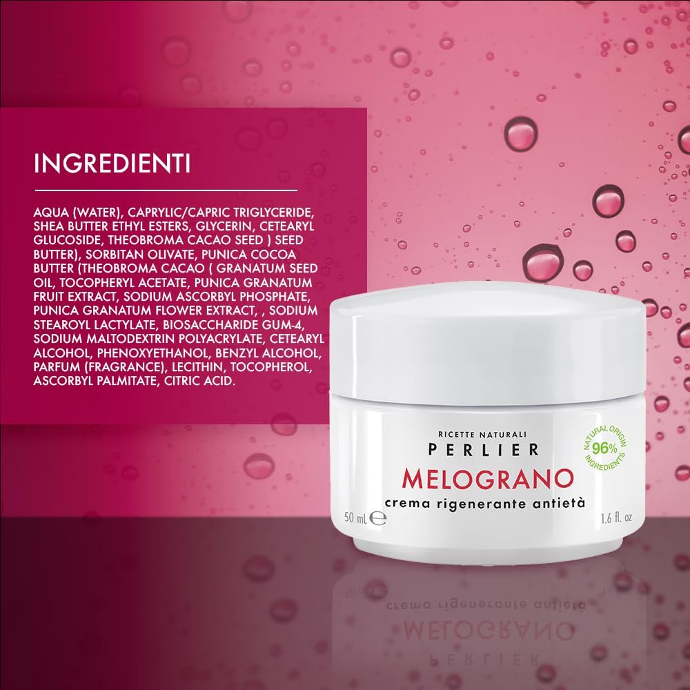 Perlier Pomegranate Revitalizing Anti-Aging Face Cream - 1.6 fl oz, Bio-Fermented Pomegranate with Vitamins C & E, Hydrating and Protective Formula, Alcohol-Free, Boosts Radiance and Skin Vitality - görsel 7