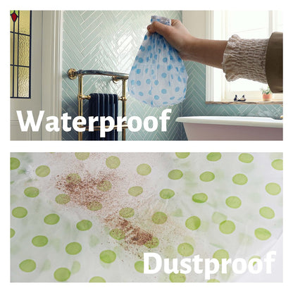 12 Pcs Plastic Shower Caps for Women – Reusable Waterproof Elastic Flower Printed Hair Caps, Large Size