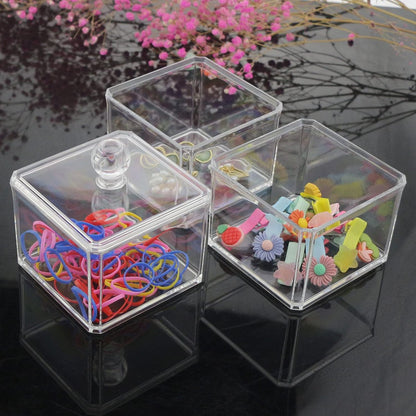 LOHRYVIO 3-Stack Clear Acrylic Hair Accessories Organizer – Stackable Storage Containers with Lids for Hair Ties, Clips, and Bows Avelisse