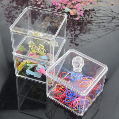 LOHRYVIO 3-Stack Clear Acrylic Hair Accessories Organizer – Stackable Storage Containers with Lids for Hair Ties, Clips, and Bows Avelisse