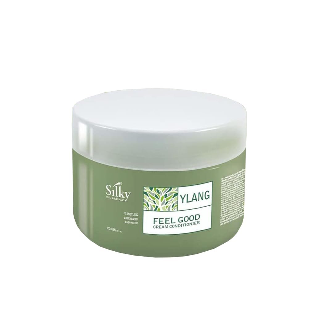 SILKY Technobasic Ylang Rinse Out Cream Conditioner - Deep Conditioner for Dry Damaged Hair, Infused with Essential Oil for Moisture and Health, Sulphate and Paraben Free, 250ml - görsel 1