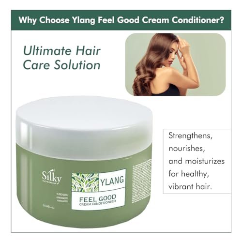 SILKY Technobasic Ylang Rinse Out Cream Conditioner - Deep Conditioner for Dry Damaged Hair, Infused with Essential Oil for Moisture and Health, Sulphate and Paraben Free, 250ml - görsel 8