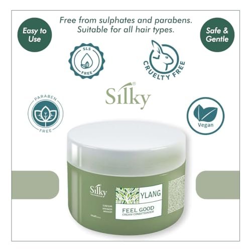 SILKY Technobasic Ylang Rinse Out Cream Conditioner - Deep Conditioner for Dry Damaged Hair, Infused with Essential Oil for Moisture and Health, Sulphate and Paraben Free, 250ml - görsel 10