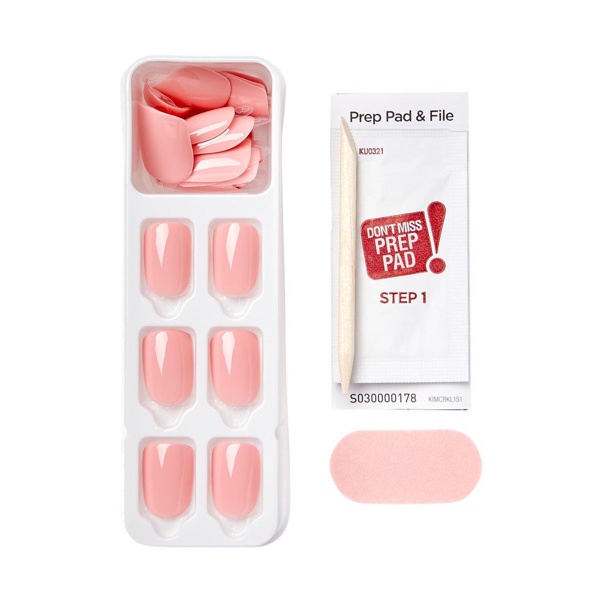 Kiss Impress Color Press-On Nails - Dolce Pink, 30 Short Acrylic Fake Nails, Chip-Proof & Smudge-Proof Manicure Set - görsel 11