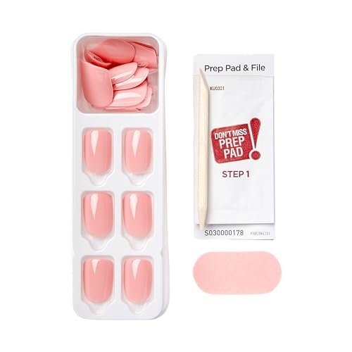 Kiss Impress Color Press-On Nails - Dolce Pink, 30 Short Acrylic Fake Nails, Chip-Proof & Smudge-Proof Manicure Set - görsel 12