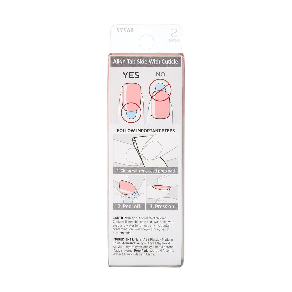 Kiss Impress Color Press-On Nails - Dolce Pink, 30 Short Acrylic Fake Nails, Chip-Proof & Smudge-Proof Manicure Set - görsel 13