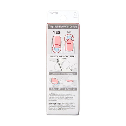 Kiss Impress Color Press-On Nails - Dolce Pink, 30 Short Acrylic Fake Nails, Chip-Proof & Smudge-Proof Manicure Set