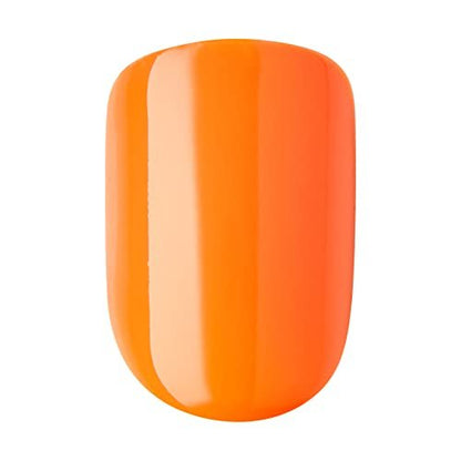 imPRESS Color Press On Nails - Sweet Mango, Solid Orange, Short Squoval, 30 Fake Nails with Super Hold Adhesive