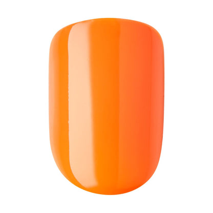 imPRESS Color Press On Nails - Sweet Mango, Solid Orange, Short Squoval, 30 Fake Nails with Super Hold Adhesive