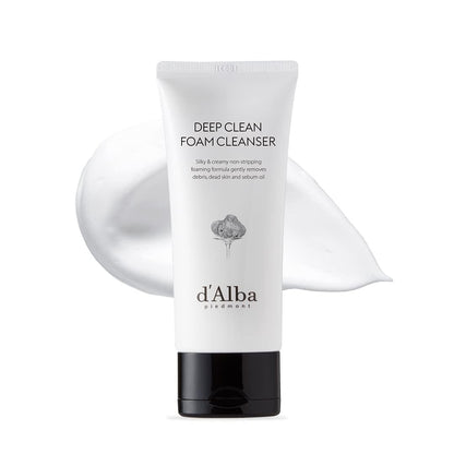 d'alba Piedmont Italian White Truffle Deep Foam Cleanser – Vegan, Hypoallergenic Gentle Foaming Face Wash for All Skin Types Avelisse