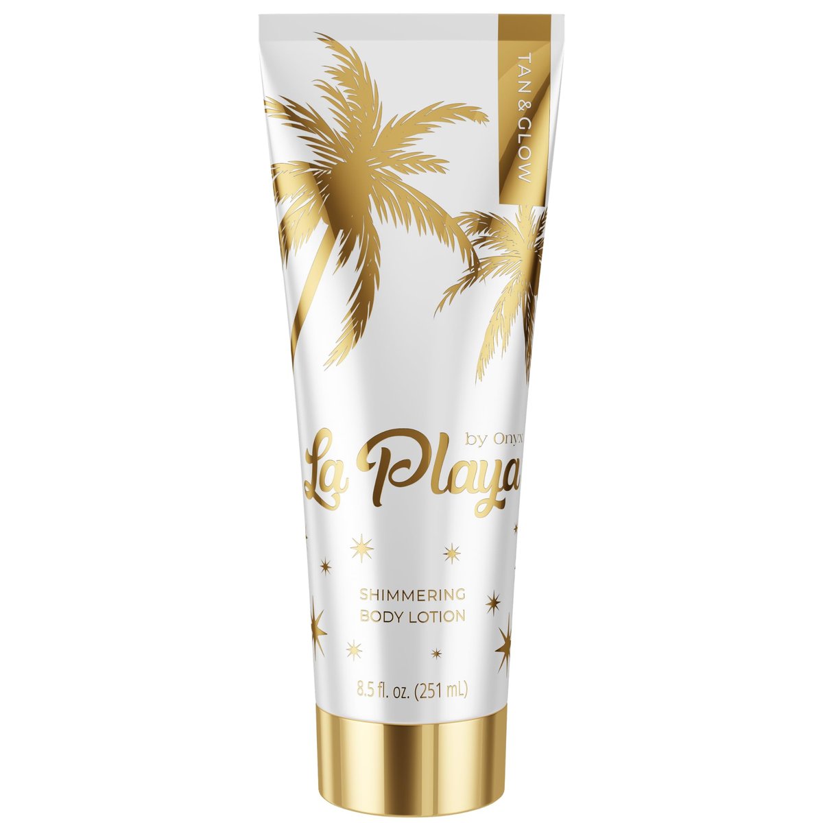 Onyx La Playa Tan & Glow Body Shimmer - Tan Extender & Illuminating Moisturizer - Anti-Streak After Tanning Lotion & Body Highlighter with Anti-Cellulite & Moisturizing Effect, Paraben Free, 8.5 fl oz Avelisse