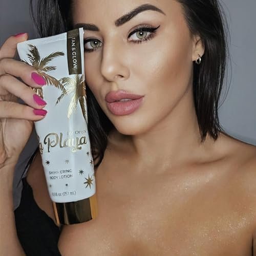 Onyx La Playa Tan & Glow Body Shimmer - Tan Extender & Illuminating Moisturizer - Anti-Streak After Tanning Lotion & Body Highlighter with Anti-Cellulite & Moisturizing Effect, Paraben Free, 8.5 fl oz Avelisse