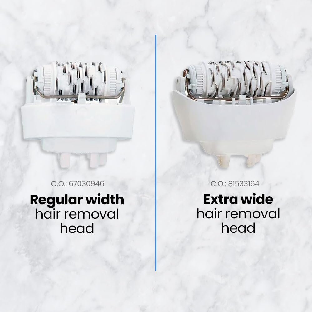 Extra Wide Replacement Epilator Head 81533164 Compatible with Braun Silk-épil 7, Silk-épil 9 & Xpressive - White by Anakel Home Avelisse