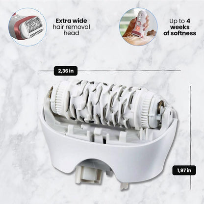Extra Wide Replacement Epilator Head 81533164 Compatible with Braun Silk-épil 7, Silk-épil 9 & Xpressive - White by Anakel Home Avelisse