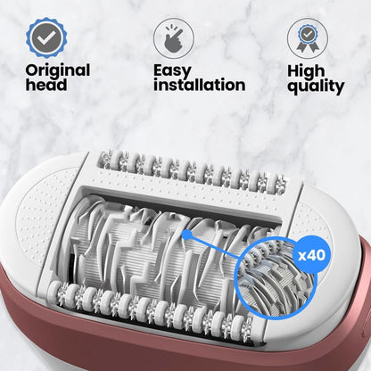 Extra Wide Replacement Epilator Head 81533164 Compatible with Braun Silk-épil 7, Silk-épil 9 & Xpressive - White by Anakel Home Avelisse