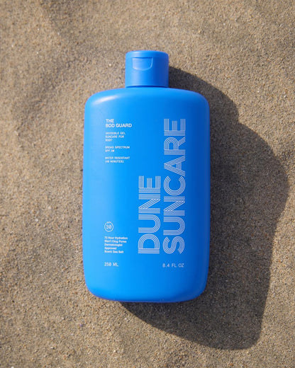 DUNE SUNCARE The Bod Guard - Award-Winning Clear Invisible Gel Body Sunscreen SPF 30, 8.4 Fl Oz Avelisse