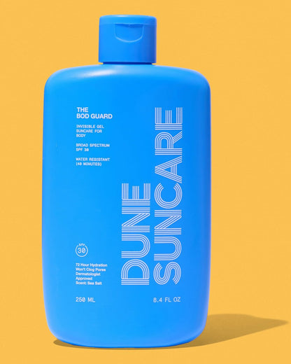 DUNE SUNCARE The Bod Guard - Award-Winning Clear Invisible Gel Body Sunscreen SPF 30, 8.4 Fl Oz Avelisse