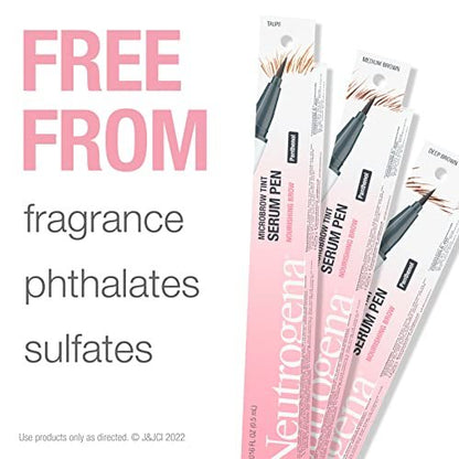 Neutrogena Microbrow Tint Serum Pen, Precision Tinted Eyebrow Pen, Medium Brown - Nourishes & Conditions for Fuller Natural-Looking Brows